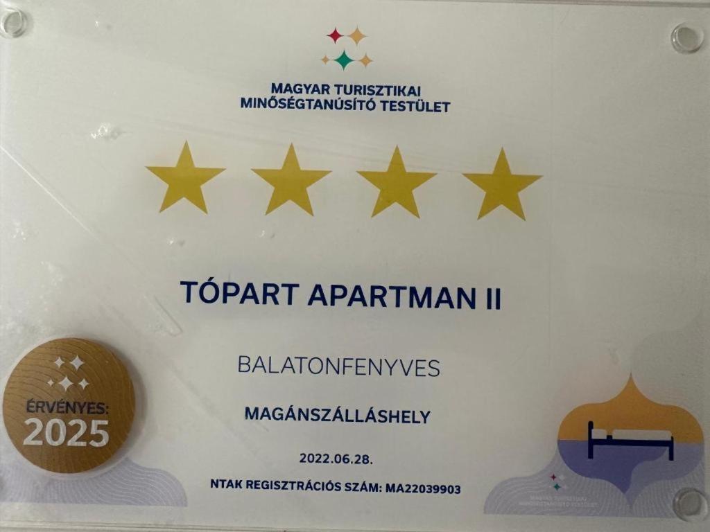 Topart Apartman I Balatonfenyves Eksteriør billede